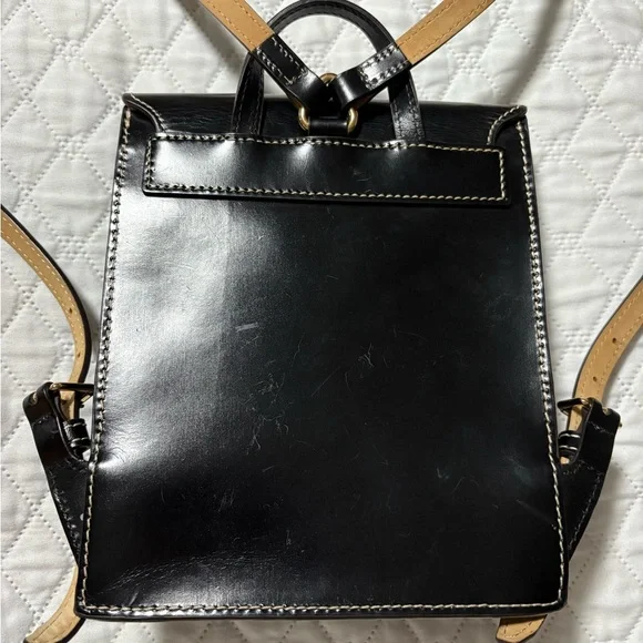 Dooney and Bourke Saffiano Black Leather Backpack - Picture 8 of 16